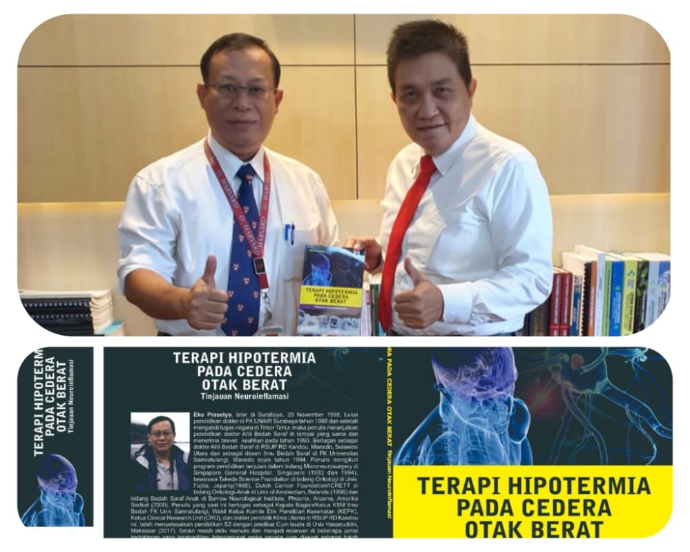 DR. Dr. Eko Prasetyo Sp.BS(K-Onko),FAACT meluncurkan buku yang berjudul “Terapi Hipotermia Pada Cidera Otak Berat”