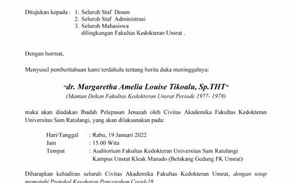 Ibadah Pelepasan Jenasah dr. Margaretha Amelia Louise Tikoalu, SpTHTKL