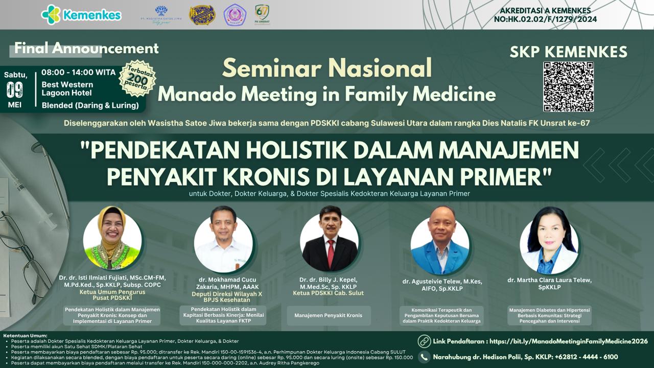 Seminar Nasional bertema “Pendekatan Holistik dalam Manajemen Penyakit Kronis di Layanan Primer”